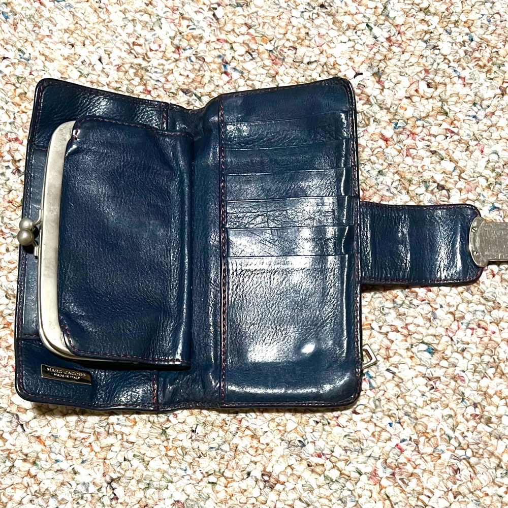 Marc Jacobs Unique Blue Leather Clutch Wallet - Picture 5 of 9